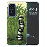 OnePlus 9 - Gummiskal i tryckt design Panda & bambu