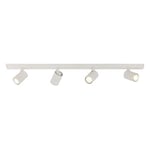 Astro Ascoli Four Bar Dimmable Indoor Spotlight (Textured White), GU10 Lamp, Designed in Britain - 1286131-3 Years Guarantee