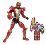 power rangers Dino Fury, Dino Knight Ranger Rouge, Figurine articulée de 15 cm avec clé Dino Fury et Accessoire thématique Multicolore