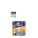 Dulux Quick Dry Gloss Paint, 750 ml (White) with Easycare Washable and Tough Matt (Denim Drift)