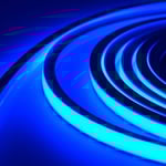 5m AnyCut Neon Flex 10x10 Blå LED strip - 8W/m, 12V, Ingen klippavstånd - Kulör : Blå