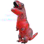Barn & Vuxen Dinosaur Uppblåsbar Cosplay Kostym T-rex Anime Tecknad Festklänning Kostymer Halloween Kostym red