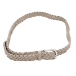 Complement Flätat Bälte I Imitationsläder, 3 Cm Beige