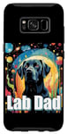 Coque pour Galaxy S8 Lab Dad Labrador Retriever Noir Père coloré Spacey