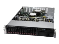 Supermicro Mainstream SuperServer 220P-C9R - Server - rackmonterbar - 2U - toveis - ingen CPU - RAM 0 GB - SAS - hot-swap 2.5 brønn(er) - uten HDD - AST2600 - Gigabit Ethernet - uten OS - monitor: ingen - svart