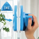 Bleu - 1 pièce nettoyeur de vitres double face Essuyeur de vitres Outil de nettoyage magnétique Brosse de nettoyage magnétique réglable pour les