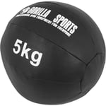 Gorilla Sports - Médecine Ball Cuir Synthétique de 1kg à 10kg - Poids : 5 kg