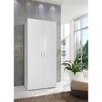 Armoire penderie 2 portes MALTA laquée blanc cassé L : 80 cm