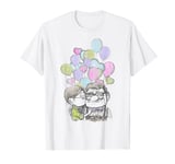 Disney Pixar Up Carl And Ellie Heart Balloons Portrait T-Shirt