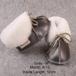Baby Shoes Warm Boots Fleece Grey M
