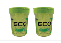 2 x ECO Style Professional Styling Gel Olive Oil Strong Hold Alcohol Free 32oz