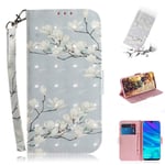 LLLi Mobile Accessories for HUAWEI 3D Colored Drawing Magnolia Pattern Horizontal Flip Leather Case for Huawei P Smart+ 2019 / Enjoy 9s / Honor 10i / Honor 20i / Honor 20 Lite, with Holder & Card Slot