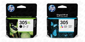 HP Original 305XL Black & 305 Colour Ink Cartridge For ENVY 6420e Inkjet Printer