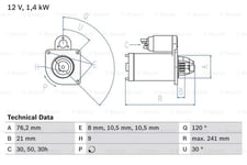 Startmotor 1490 - BMW - E39, E36, E30, E34, Z3, E38