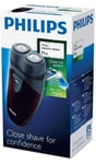Philips Men’s Electric Travel Shaver PQ206/18 Twin Rotary Heads Cordless Battery