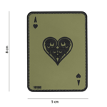 101 INC PVC Patch - Ace of Hearts (Färg: Grön)