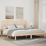 Sängram utan madrass extra lång 180x220 cm massivt trä
