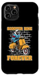 Coque pour iPhone 11 Pro Scooter Squelette Mobylette Moto Patinette - Trotinette