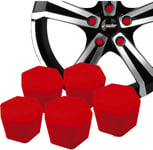 Hjulmutterskydd silikon - 19 mm - Röd
