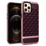 Caseology Parallax Case Compatible with iPhone 12 Pro Max - Burgundy