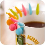 Cute Snail Shape Silicone Tea Bag Holder Cup Mug Candy Colors Gift Set New