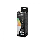 V-TAC Smart light VT-5114 Ampoule led E14 WiFi 4,5W bougie dimmable RGB+3IN1 Alexa Google gestion - 212754 Blanc V-tac