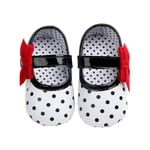 Black Baby Pu Polka Dot Bowknot Indoor Soft-soled Toddler Shoes 9-12m