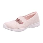 Skechers Femme Seager Chaussure Baby, Tricot Naturel, 37 EU