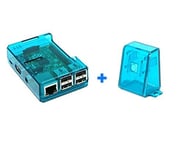 SB Components Blue Transparent Case for Raspberry Pi 3 B+ & Raspberry Pi 2 Model B with Blue Camera Case