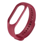 Strap for Xiaomi Mi Smart Band 5, Adjustable Colourful Replacement Watch Bracelet, Soft Breathable TPU Watch Band Waterproof Sport Strap Accessory for Mi Smart Band 5 - Deep Wine Red