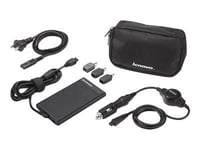 Lenovo 90W Slim Ac/Dc Combo Adapter - Strömadapter - Ac/Bil/Flygplan - Växelström 100-240/Likström 10,5-18 V - 90 Watt
