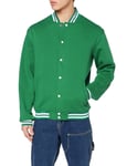 Urban Classics Men's College Sweatjacket Jacket, Green (C.Green 00076), X-Small