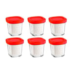 Coffret de 6 pots yaourt verre avec couvercle et égouttoir (XF100101, XF100501) Yaourtière SEB tefal