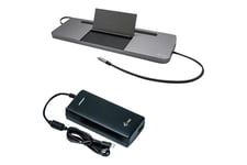 i-Tec USB-C Metal Ergonomic 4K 3x Display Docking Station with Power Delivery 85 W - dockingstation - USB-C / Thunderbolt 3 - VGA, HDMI, DP - 1GbE