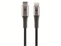 goobay Câble Lightning Apple - Certifié MFi - Câble textile premium extra-résistant avec connecteurs métalliques - USB-C vers Lightning - 2m