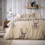 Olivia Rocco Stag Duvet Cover Set Cosy Highland Cotton Rich Quilt Covers Reversi