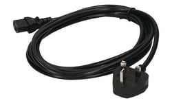 2-Power IEC (Kettle) Power Lead with UK Plug, 3M - Commonly used power cable ::
