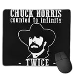 Chuck Norris Counted to Infinity Twice Customized Designs Non-Slip Rubber Base Gaming Mouse Pads for Mac,22cm×18cm， Pc, Computers. Ideal for Working Or Game