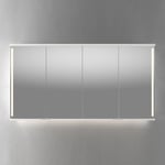 linn bad speilskap sogn med integrert belysning 160 cm 2x80