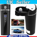 Electric Heated Travel Mug 450mL 12V Car Heating Cup Heater Coffee Bottles UK
