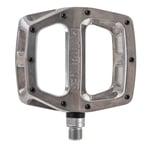 DMR V12 Flat wide Mountain MTB bike Flattie Freeride pedals - Polished Silver