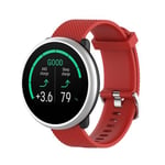 Bracelet en silicone 20 mm souple rouge pour votre Polar Ignite Smart Watch