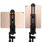 Tablet Tripod Mount Adjustable Clamp Tablet Holder Adapter Compatible with iPad Air Pro iPad Mini Microsoft Surface Nexus and Most Tablets(5inch-12inch Screen) for Tripod Monopod Selfie Stick