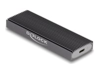 Delock - Förvaringslåda - M.2 - M.2 Card (Pcie Nvme & Sata) / Sata Ssd - Usb-C 3.1 (Gen 2) - Grå