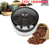 220V Electric Coffee Roaster Machine 1800W Household Coffee Beans Baking Machine