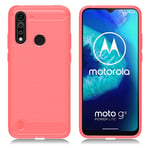 Carbon Flex Motorola Moto G8 Power Lite skal - Röd