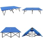 Hopfällbar solsäng 2 pers blå stål - Campingsäng - Campingsängar - Home & Living
