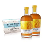 Everleaf Forest Tonic Pack - Complex & Bittersweet Aperitif - Non-Alcoholic Spritz, Made with Botanicals, 2 x 50cl Forest + Pack of Fever-Tree (50cl x 2 Tonic Bundle)