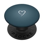 PopSockets Hand Drawn Minimalist Heart | Pacific Blue 12 Pro & Pro Max PopSockets PopGrip: Swappable Grip for Phones & Tablets