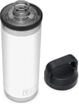 YETI Rambler 18 Oz Bottle, Vacuum Insulated, Stainless Steel with Chug Cap, Whit